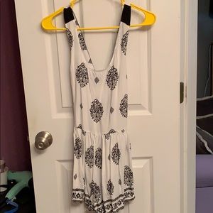 Black and white romper